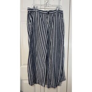 Madewell Zoe Relaxed Blend Wideleg Linen Blend Size 16